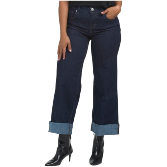 1822 DENIM Cuffed Wide Leg Pants - Picture 1 of 4